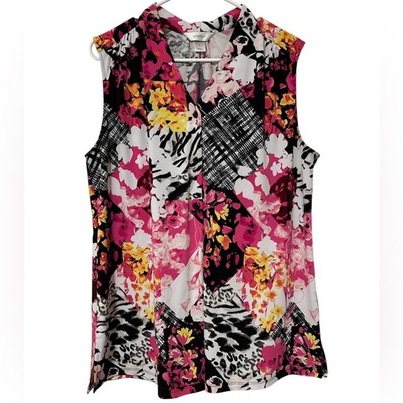 Christopher & Banks Women's Blouse Abstract Prints X - Picture 1 of 6